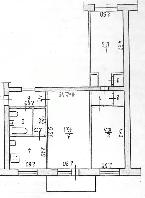 3-к кв. Волгоградская область, Волгоград ул. Дзержинского, 38 (56.9 м) - Фото 1
