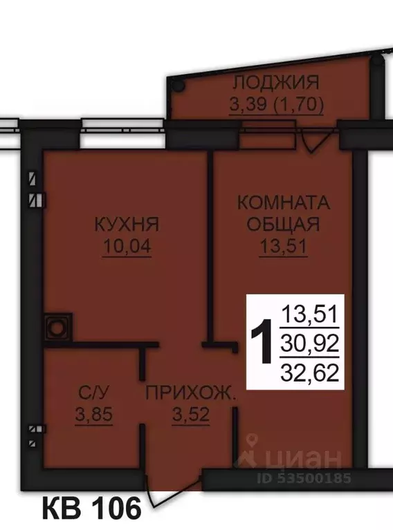 1-к кв. Ивановская область, Ивановский район, Богданихское с/пос, д. ... - Фото 1