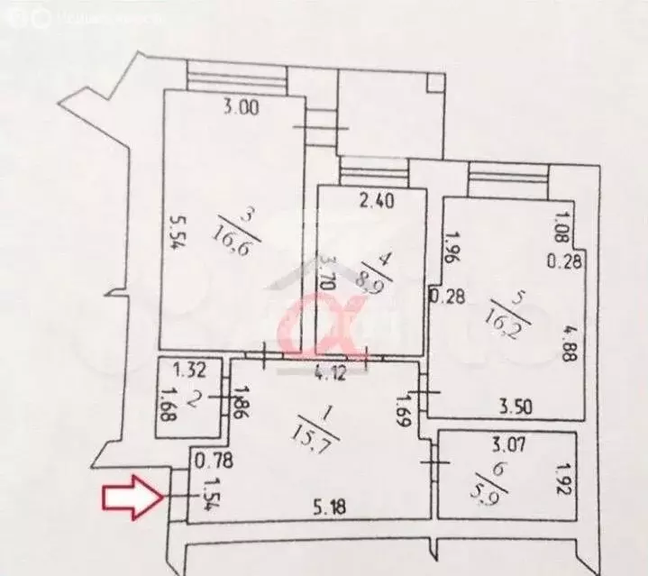 3-комнатная квартира: Кемерово, улица Юрия Двужильного, 32Б (65.5 м) - Фото 1