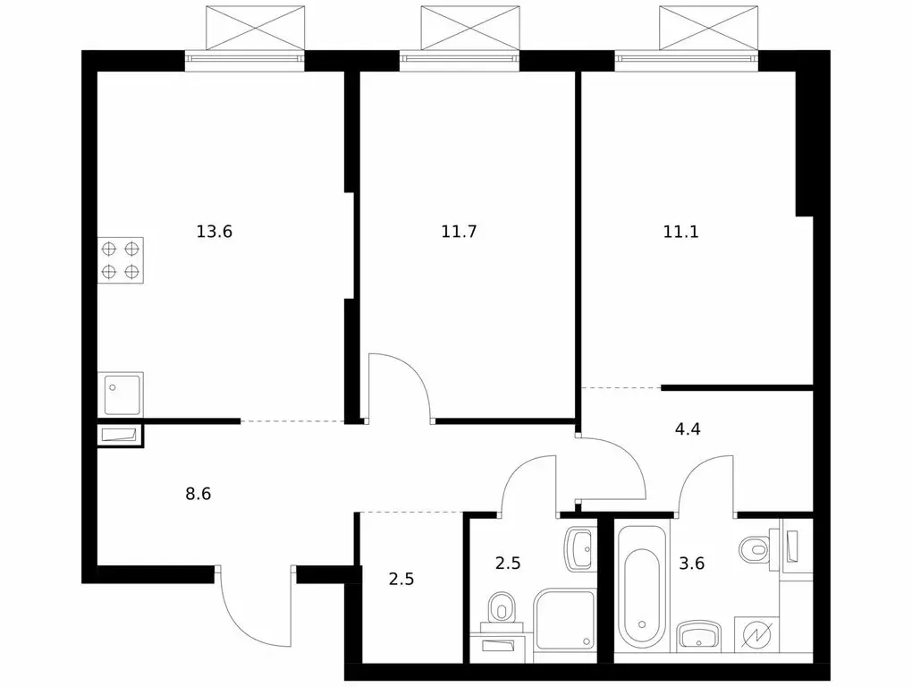 2-комнатная квартира: посёлок городского типа Боброво, ЖК Восточное ... - Фото 1