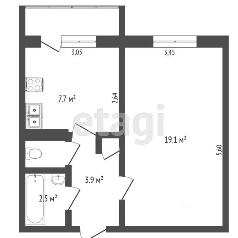 1-к кв. Тверская область, Тверь ул. Артюхиной, 15А (35.0 м) - Фото 1