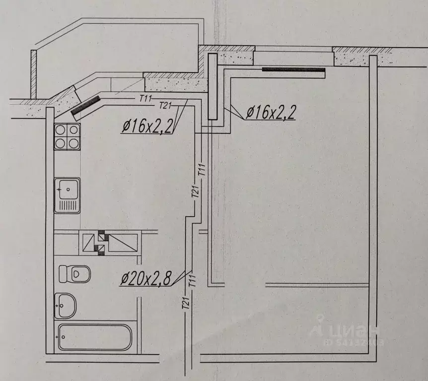 1-к кв. Краснодарский край, Краснодар Московская ул., 137к1 (40.0 м) - Фото 2