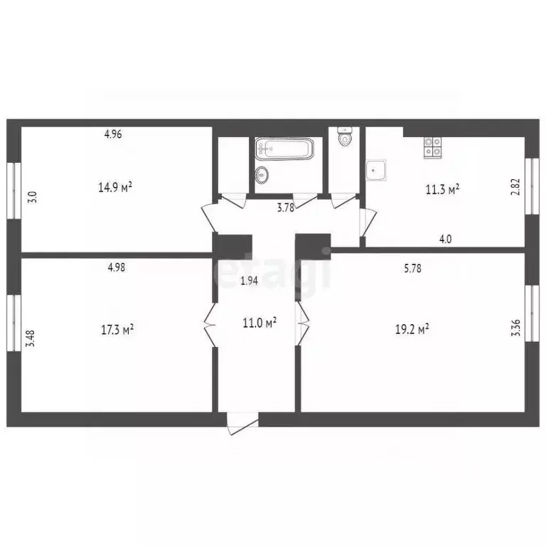 3-к кв. Архангельская область, Архангельск наб. Северной Двины, 93к1 ... - Фото 2