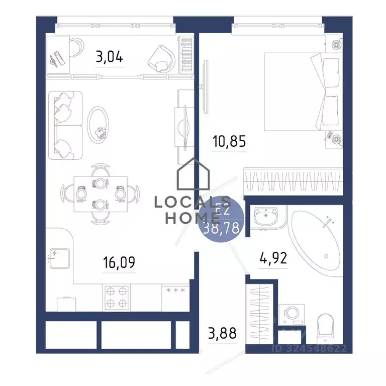 1-к кв. Рязанская область, Рязанский муниципальный округ, с. Дядьково ... - Фото 2