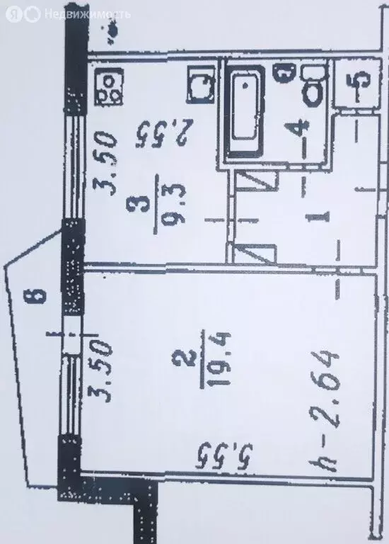 1-комнатная квартира: Омск, улица Химиков, 16 (38 м) - Фото 2