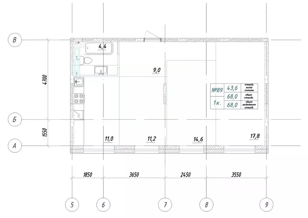 1-к кв. Приморский край, Большой Камень ул. Ленина, 14 (68.0 м) - Фото 1