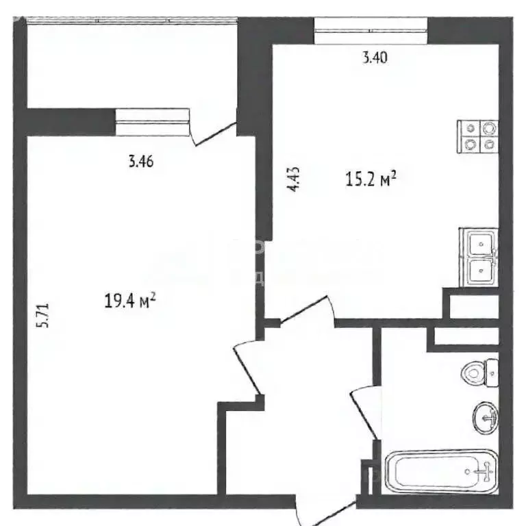 1-к кв. Московская область, Химки Московская ул., 21 (48.9 м) - Фото 2