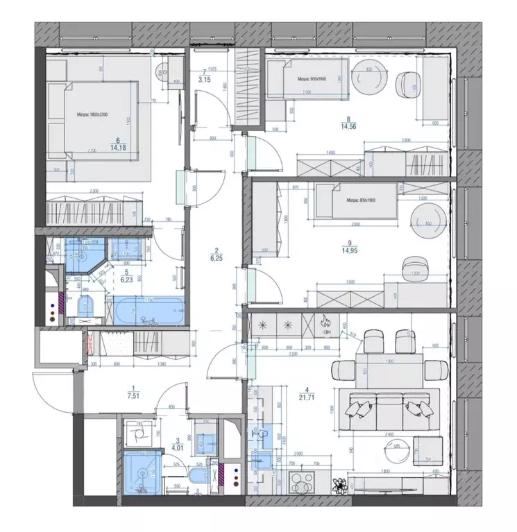 4-к кв. Москва Донецкая ул., 34к3 (95.0 м) - Фото 1