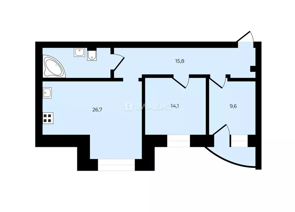 2-к кв. Коми, Сыктывкар ул. Бабушкина, 31 (73.2 м) - Фото 2