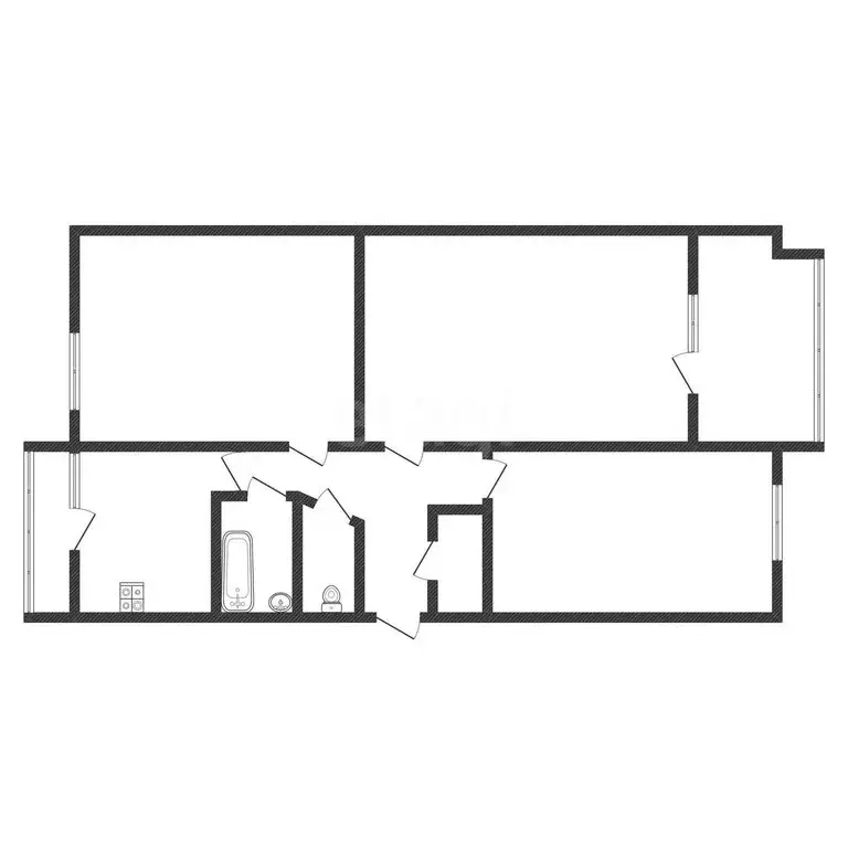 3-комнатная квартира: Черкесск, Первомайская улица, 49 (57.6 м) - Фото 1