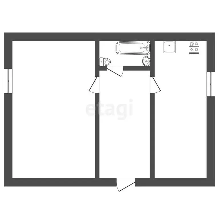 1-комнатная квартира: Казанское, улица Ленина, 20 (33 м) - Фото 1