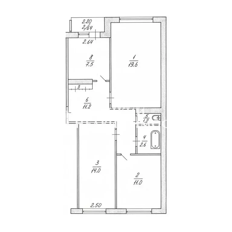 3-комнатная квартира: посёлок городского типа Спирово, улица Мира, 10 ... - Фото 2
