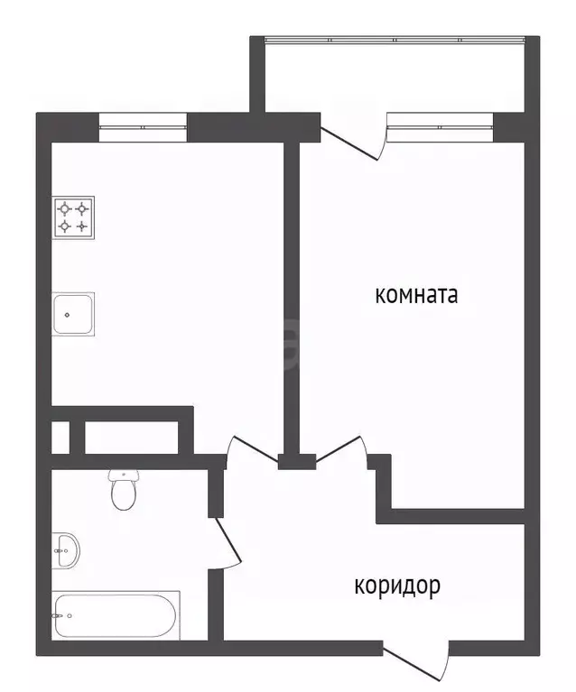 1-к кв. Тюменская область, Тюмень ул. Тимофея Чаркова, 81к2 (34.7 м) - Фото 1