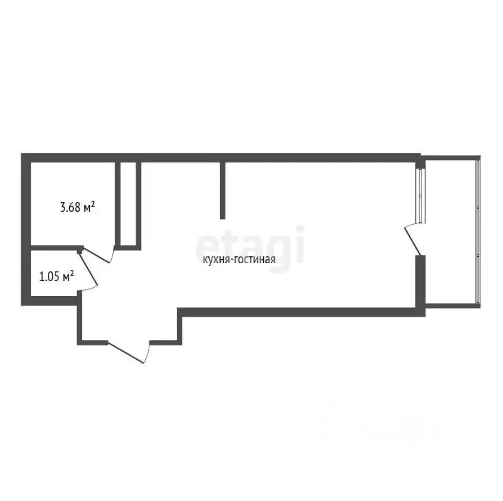 Студия Воронежская область, Воронеж ул. Юлюса Янониса, 8/2 (18.3 м) - Фото 2