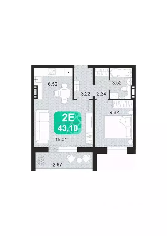 2-к кв. Забайкальский край, Чита Сосновый Бор мкр,  (43.1 м) - Фото 0