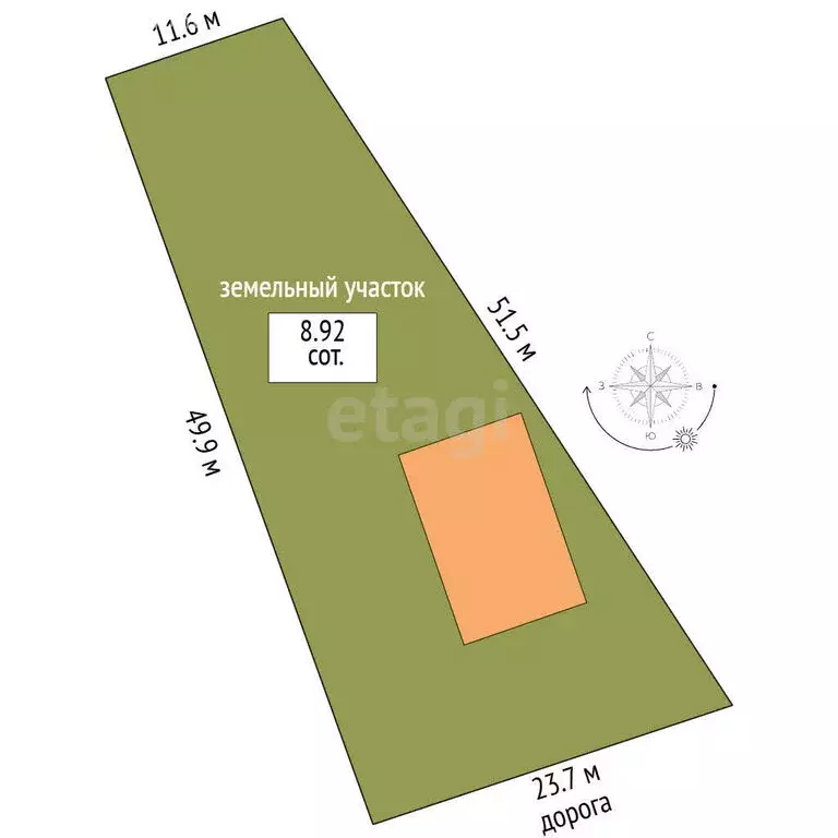 Дом в село Туринская Слобода, Зелёная улица (83.1 м) - Фото 1