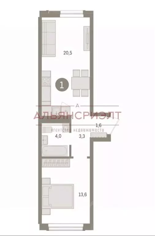 2-к кв. Новосибирская область, Новосибирск ул. Аэропорт, 88 (42.7 м) - Фото 0