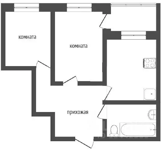 2-к кв. Тюменская область, Тюмень ул. Шиллера, 46к3 (88.8 м) - Фото 1