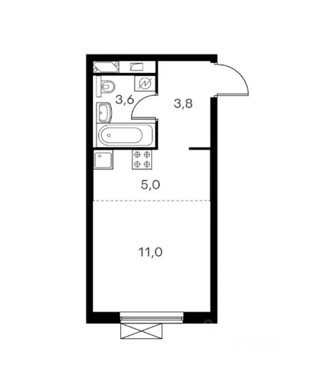 Студия Ярославская область, Ярославль просп. Фрунзе, 54Б (23.0 м) - Фото 2