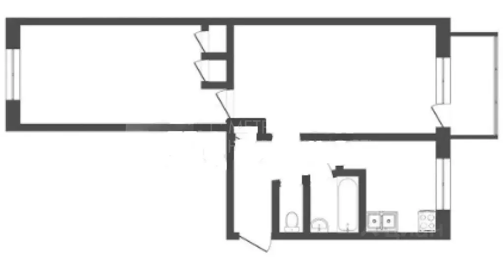 2-к кв. Тюменская область, Тюмень ул. Белинского, 12 (46.0 м) - Фото 1