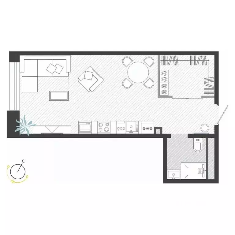 1-к кв. Приморский край, Владивосток ул. Нейбута (38.05 м) - Фото 1