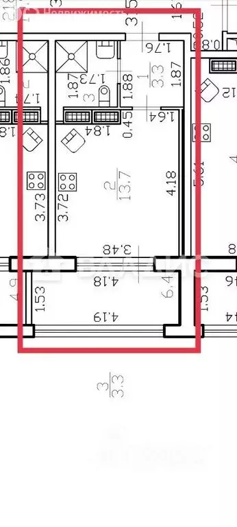 Квартира-студия: посёлок Парголово, Брюлловская улица, 5 (20.3 м) - Фото 1