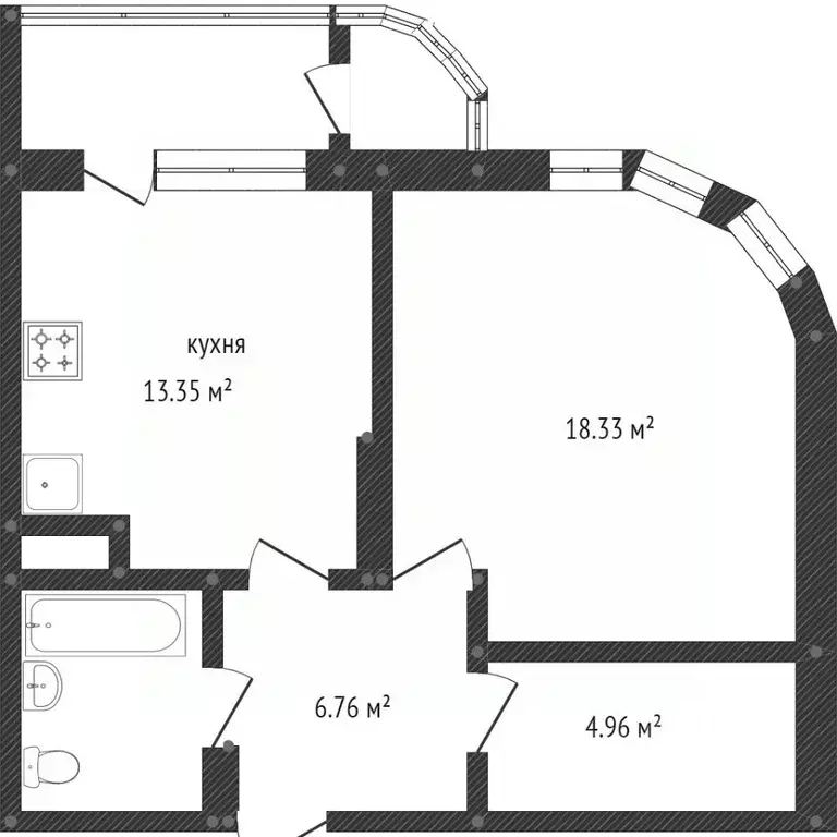 1-к кв. Ханты-Мансийский АО, Сургут ул. Мелик-Карамова, 4 (47.4 м) - Фото 1