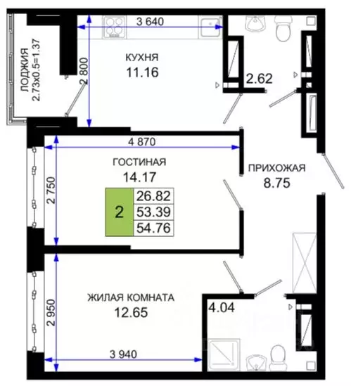 2-к кв. Ростовская область, Ростов-на-Дону Нефтекачка кв-л, Октябрь ... - Фото 0