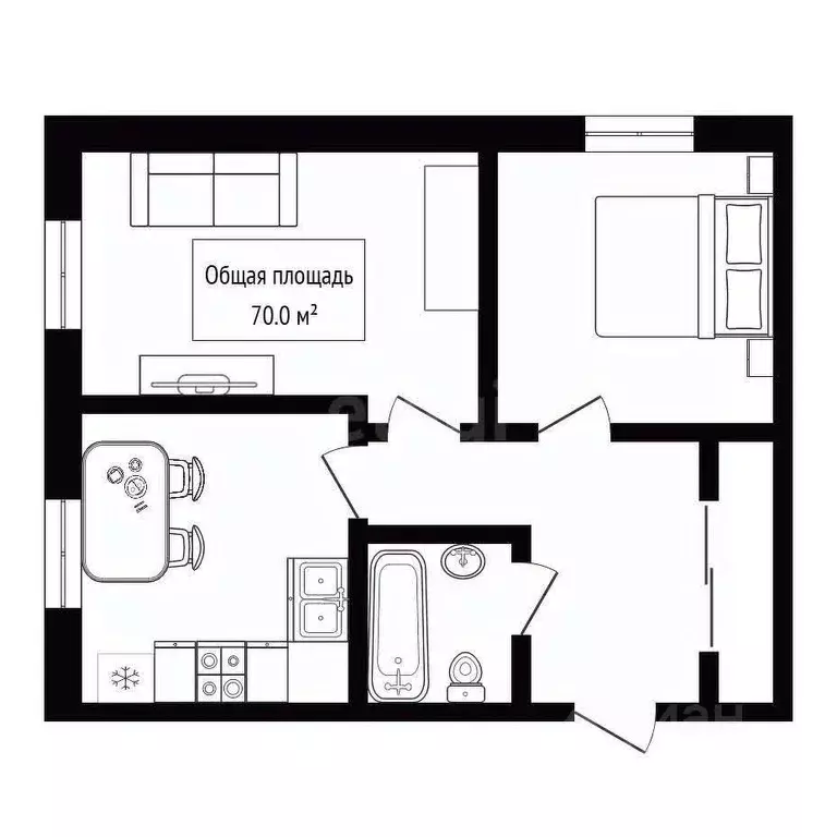 2-к кв. Новосибирская область, Бердск ул. Красная Сибирь, 123 (70.0 м) - Фото 2