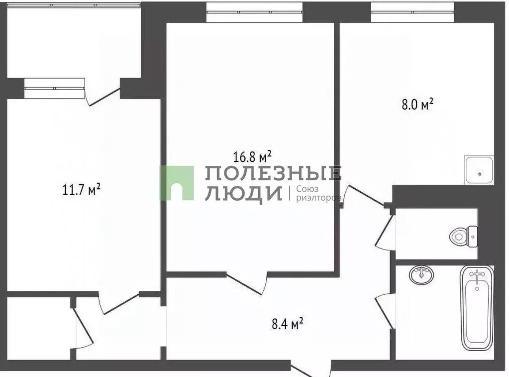 2-к кв. Красноярский край, Красноярск ул. Энергетиков, 20 (50.0 м) - Фото 2