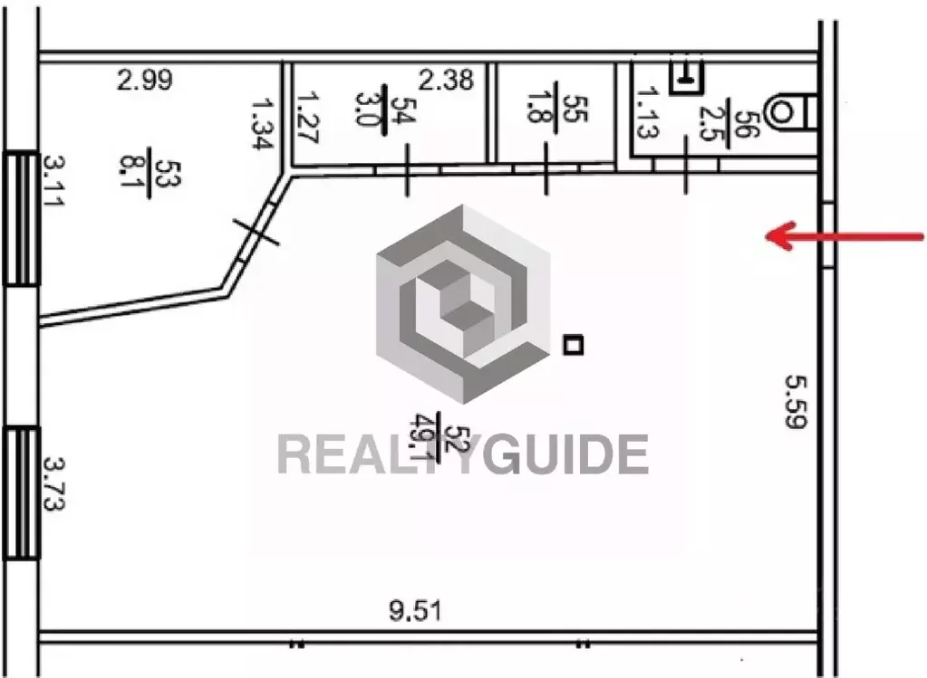 Офис в Москва ул. Водников, 2 (65 м) - Фото 1