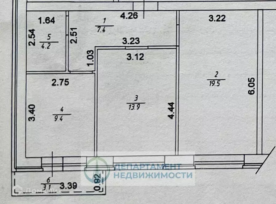 Продаётся 2-к квартира, 54.4 м - Фото 0