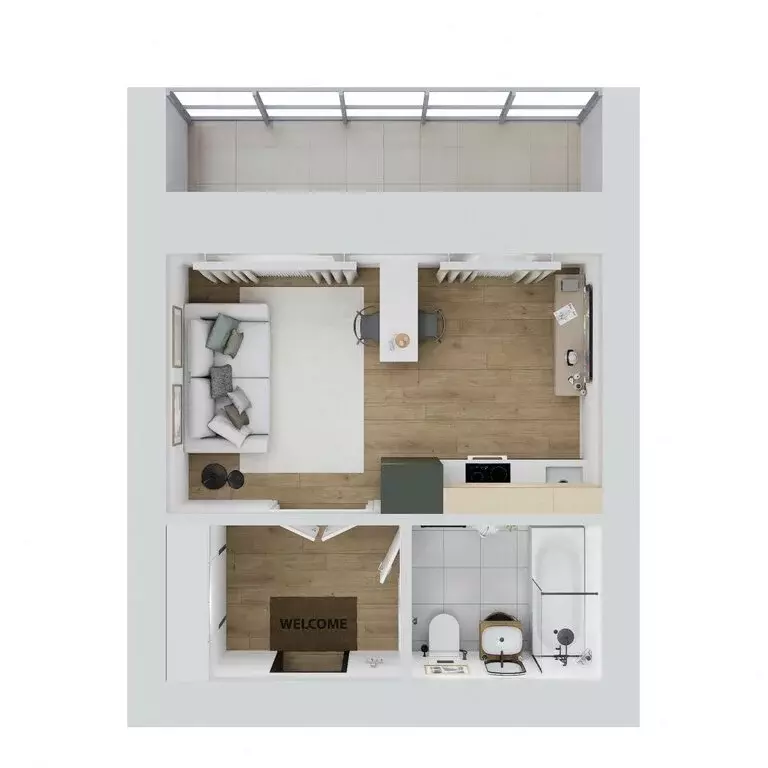 Квартира-студия: Новосибирск, улица Юности, 9 (28.77 м) - Фото 2