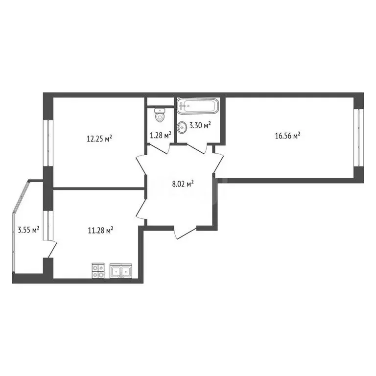 2-комнатная квартира: Кудрово, Областная улица, 5к5 (52 м) - Фото 1