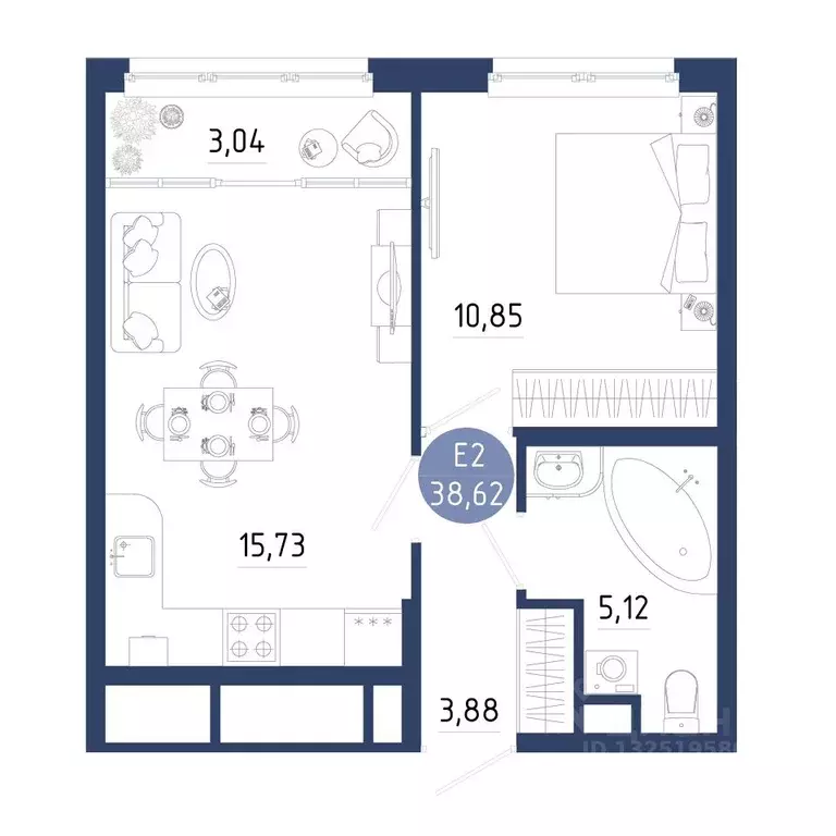 1-к кв. Рязанская область, Рязанский муниципальный округ, с. Дядьково ... - Фото 1