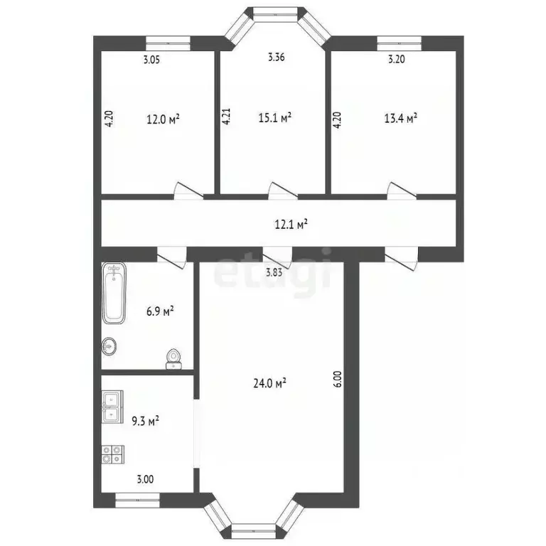 4-к кв. Ямало-Ненецкий АО, Новый Уренгой ул. 26-го съезда КПСС, 10 ... - Фото 2