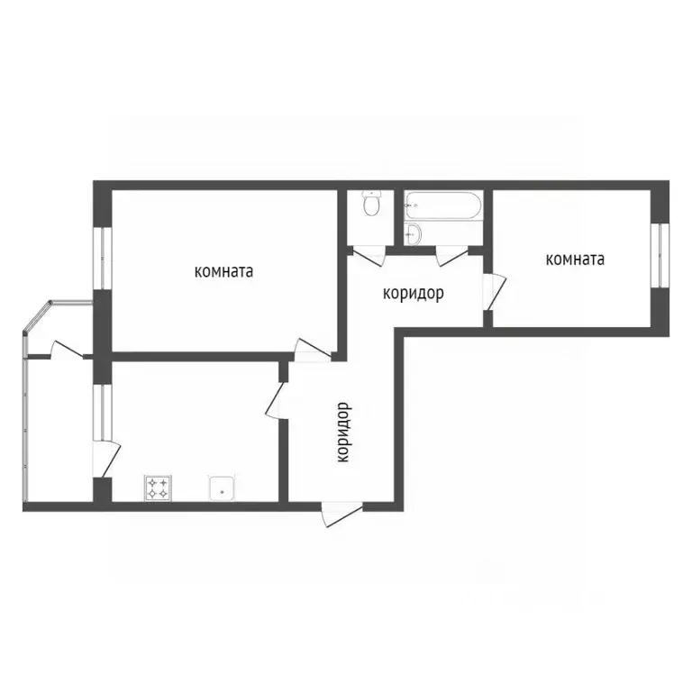 2-к кв. Ханты-Мансийский АО, Сургут ул. Крылова, 39/1 (51.1 м) - Фото 1