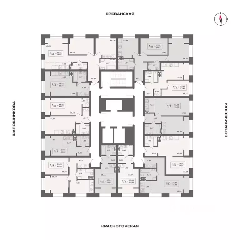 Студия Новосибирская область, Новосибирск Аэропорт мкр,  (30.68 м) - Фото 1