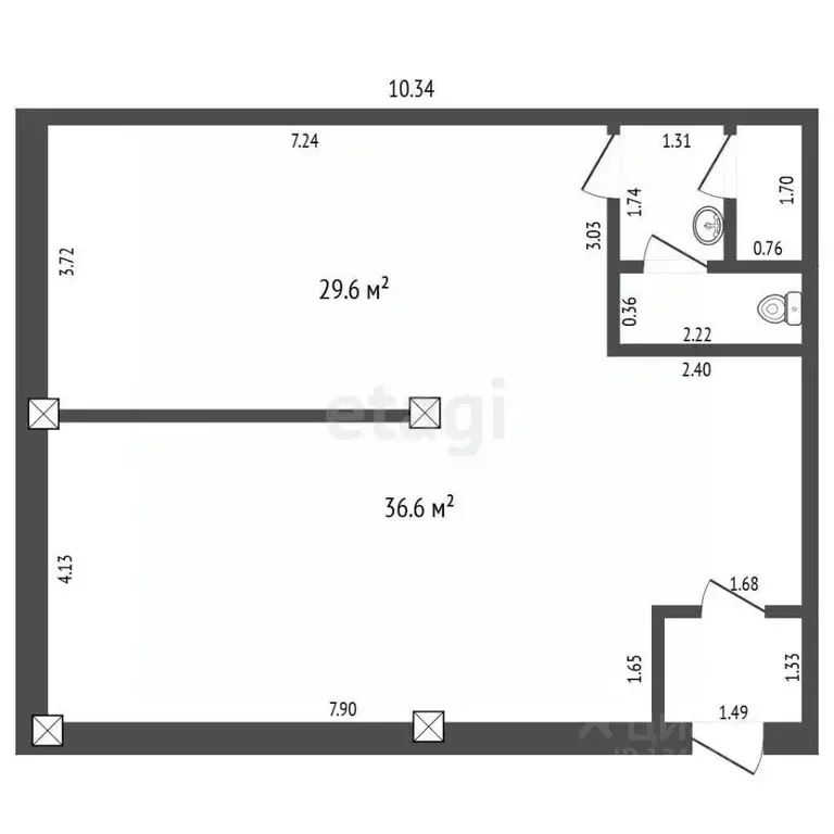 Офис в Ханты-Мансийский АО, Ханты-Мансийск ул. Дунина-Горкавича, 10 ... - Фото 2