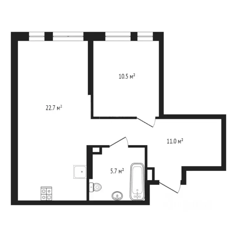 1-к кв. Тюменская область, Тюмень Харьковская ул., 76 (49.7 м) - Фото 1