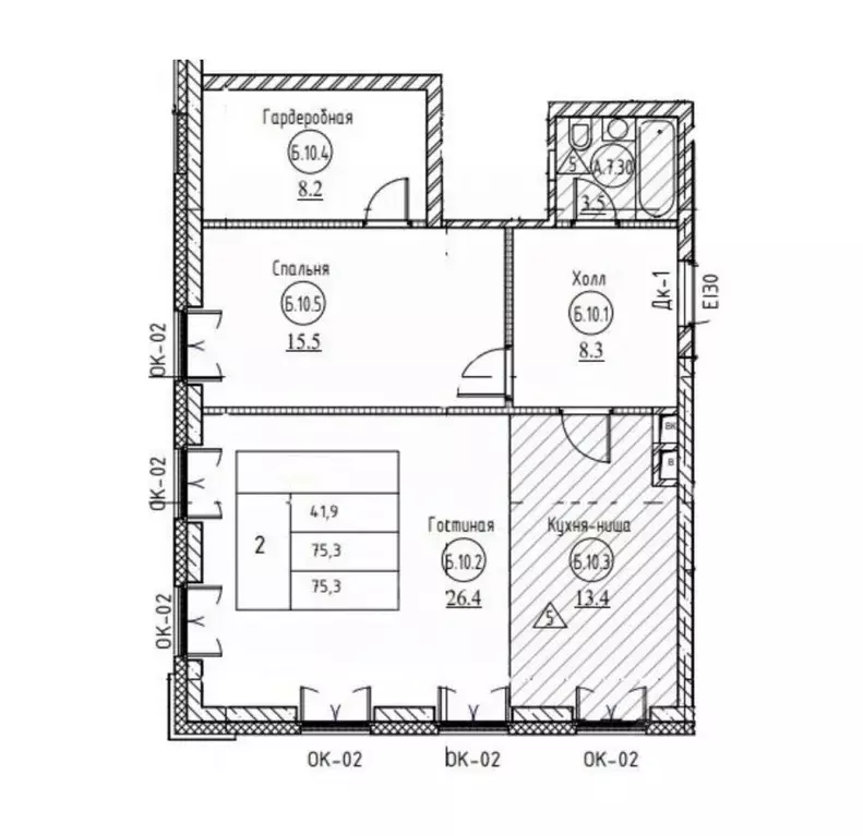 Свободной планировки кв. Москва 2-й Неопалимовский пер., 3 (75.3 м) - Фото 1