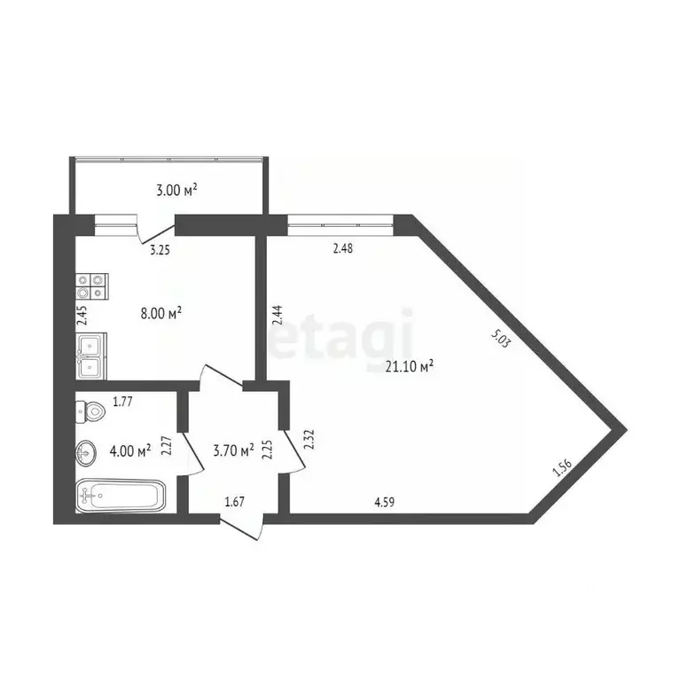 1-к кв. Ростовская область, Таганрог ул. 1-я Котельная, 67 (36.8 м) - Фото 2