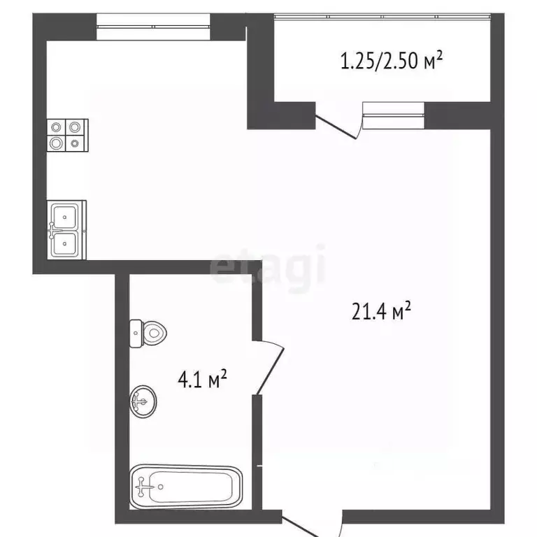Студия Владимирская область, Муром Карачаровское ш., 17 (25.4 м) - Фото 2