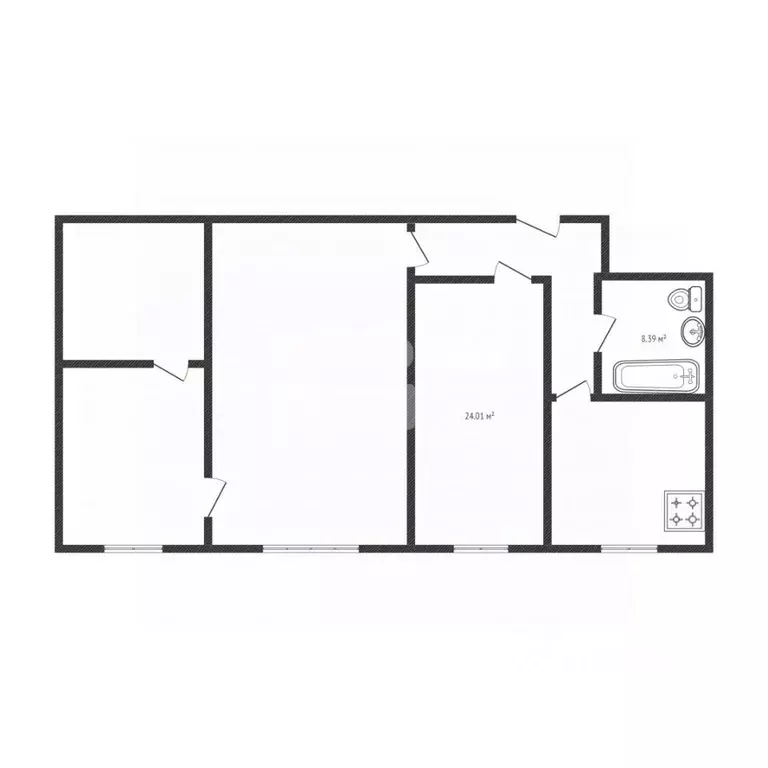 4-к кв. Липецкая область, Липецк Осенний проезд, 7 (57.1 м) - Фото 2