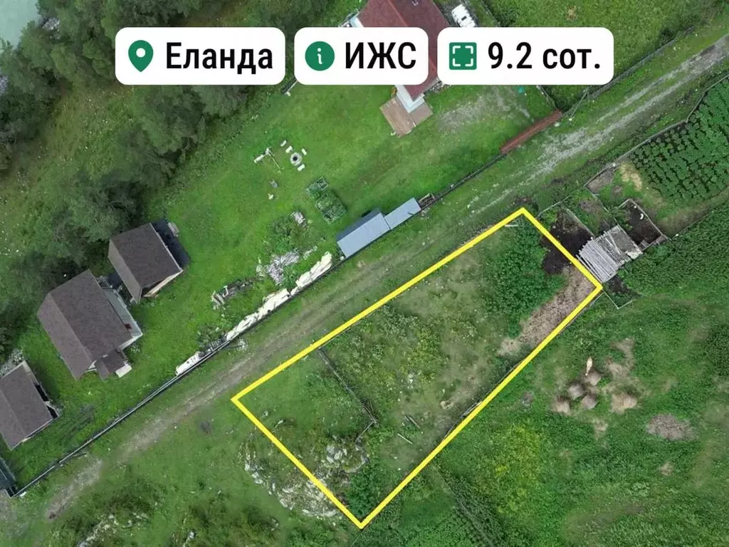 Участок в Алтай, Чемальский район, с. Еланда Новая ул. (9.2 сот.) - Фото 1