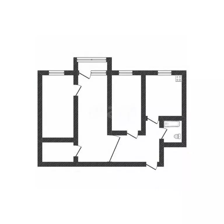 3-к кв. Белгородская область, Валуйки ул. Курячего, 24/11 (54.5 м) - Фото 2