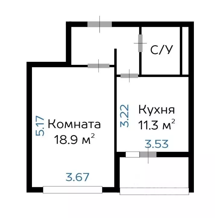 1-к кв. Московская область, Мытищи ул. Комарова, 2к2 (40.0 м) - Фото 2