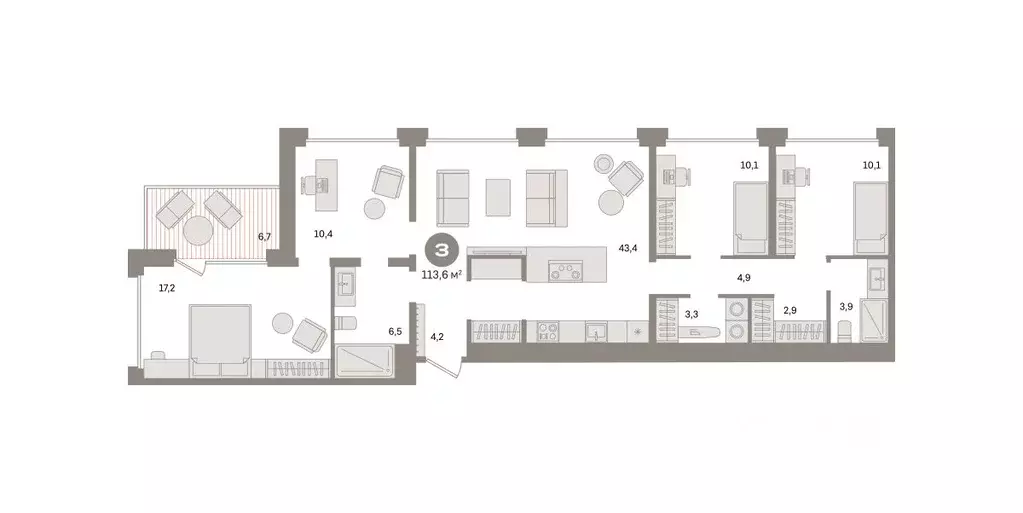 3-к кв. Москва Дубининская ул., вл59к2 (113.6 м) - Фото 1