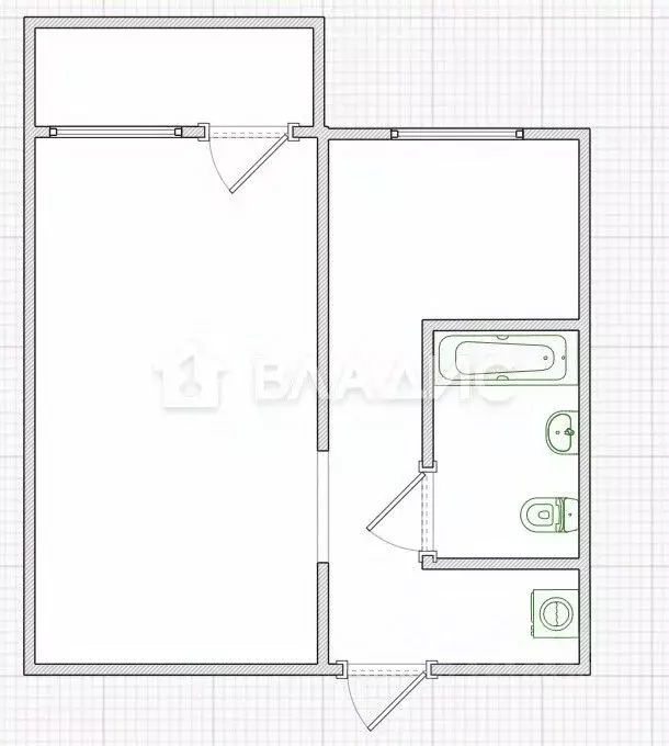1-к кв. Белгородская область, Короча Советская ул., 17 (31.1 м) - Фото 2
