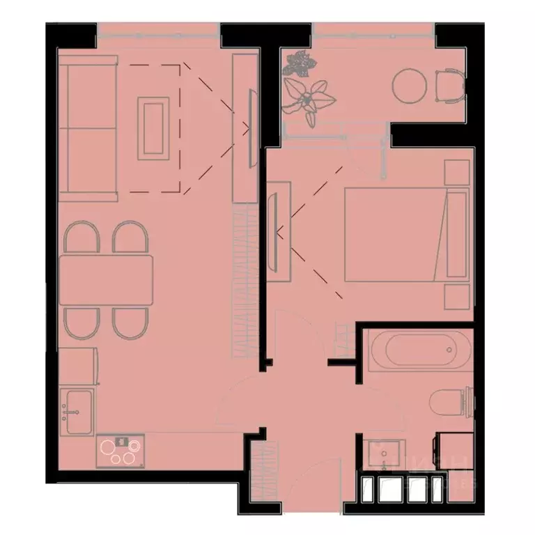 1-к кв. Приморский край, Уссурийск Кленовый парк жилой комплекс (42.2 ... - Фото 1